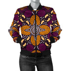 aboriginal-womens-bomber-jacket-flowers-dot-panting-art