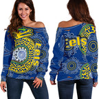 Parramatta Eels Women's Off Shoulder Sweater Indigenous - Vibe Hoodie