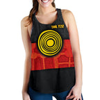 Personalised Aboriginal Women's Racerback Tank - Aussie Indigenous Flag - Vibe Hoodie