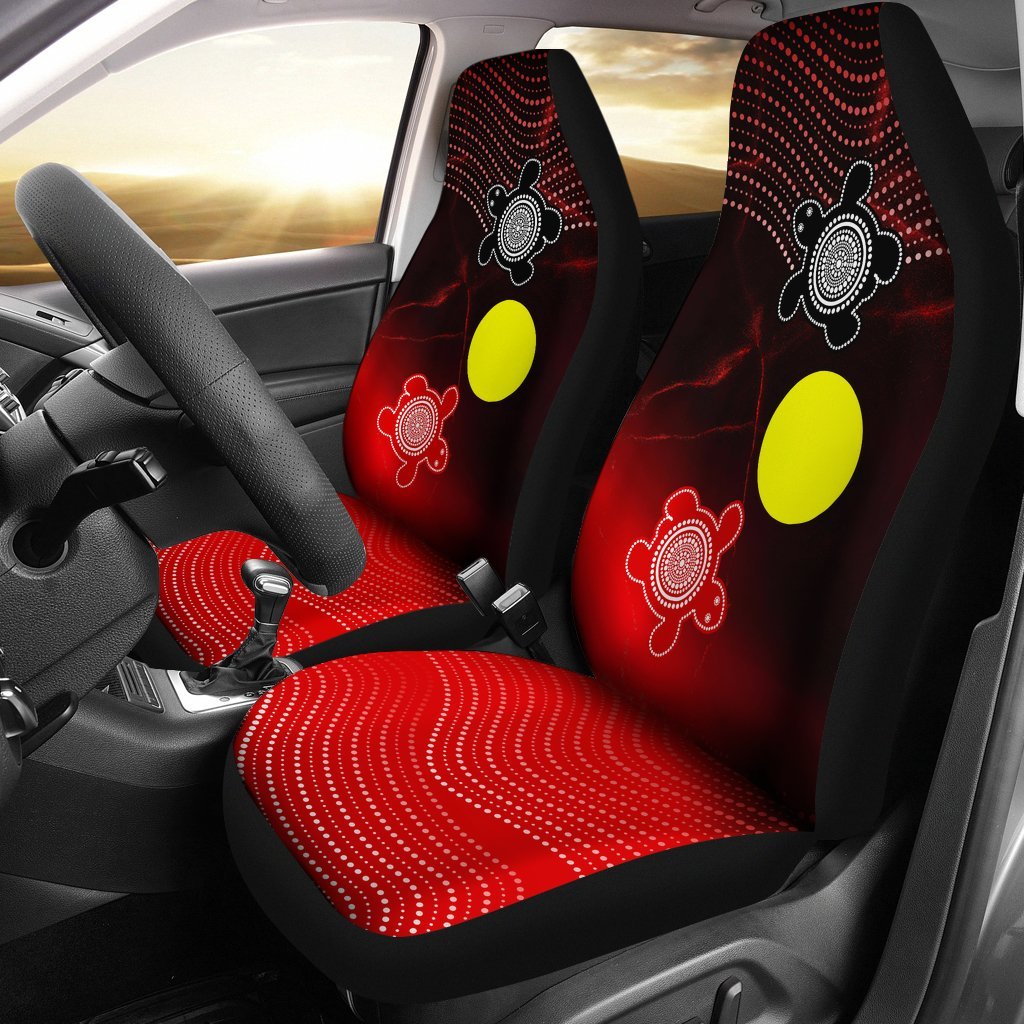 aboriginal-car-seat-covers-indigenous-circle-dot-painting-style