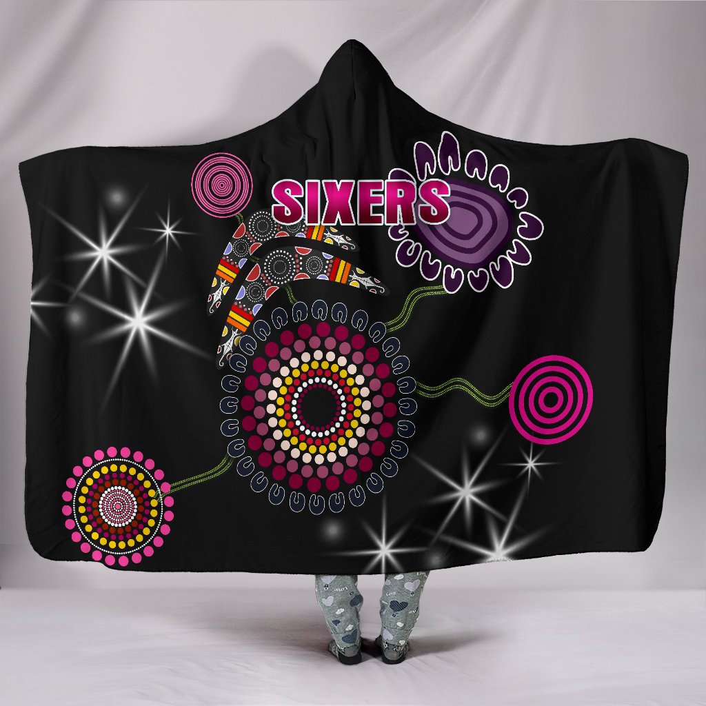 sydney-hooded-blanket-sixers-indigenous-black