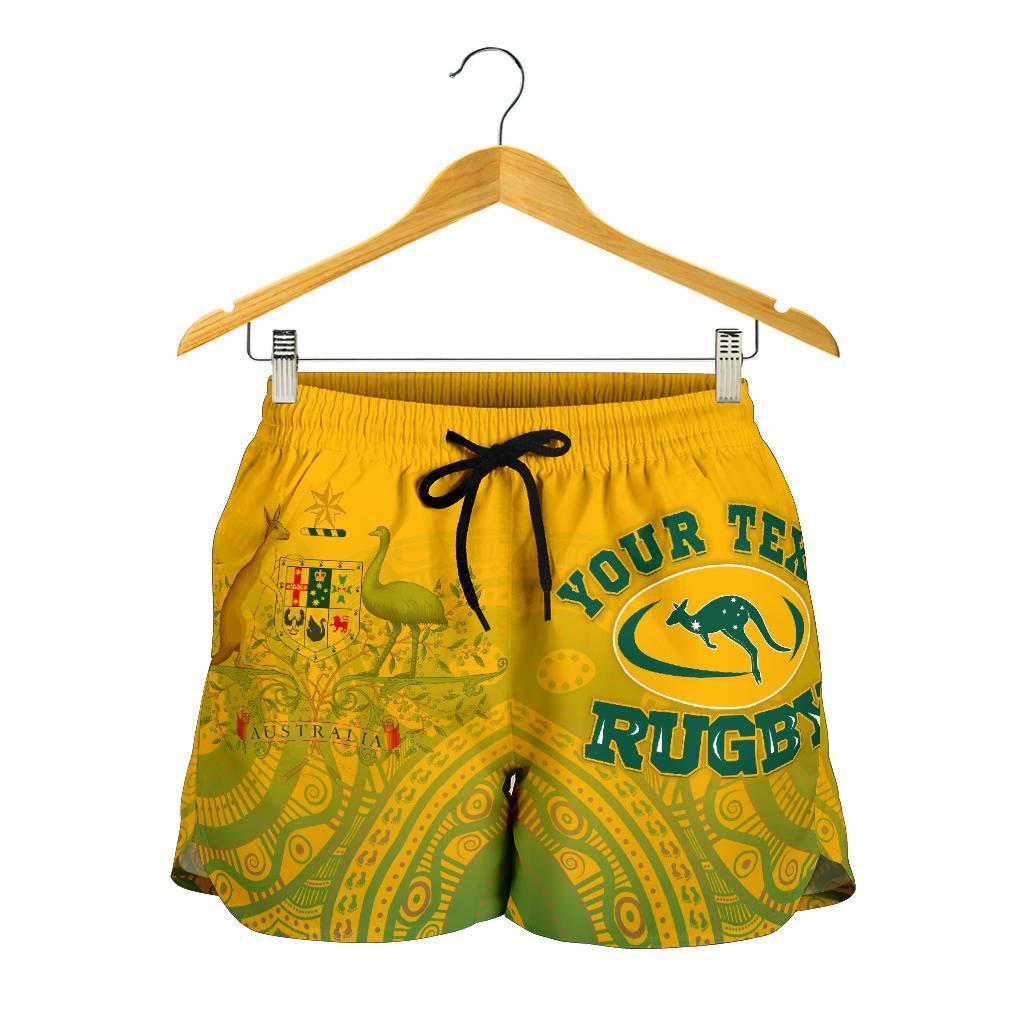 [Custom] Aboriginal Women's Shorts, Australia Rugby and Coat Of Arms - Vibe Hoodie