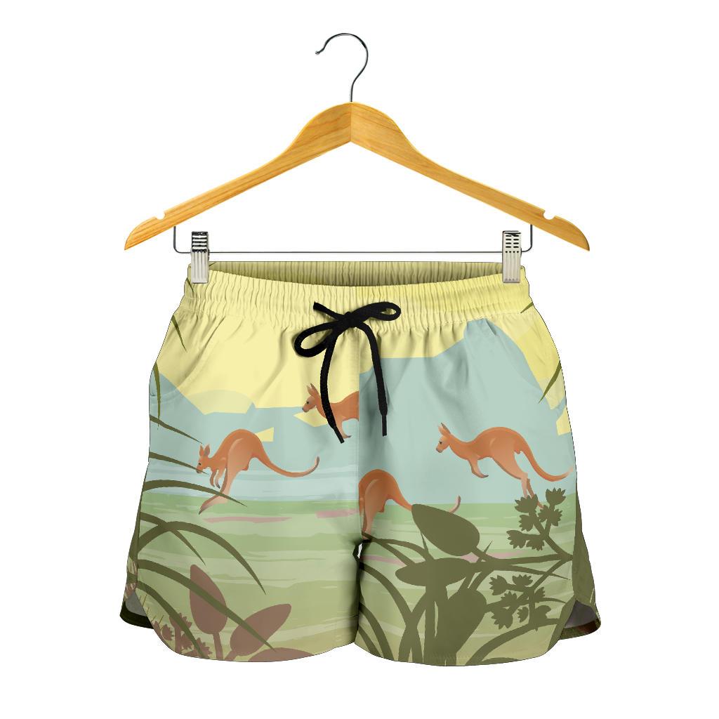 Short - Kangaroo Short Uluru Landscape Art - Women - Vibe Hoodie