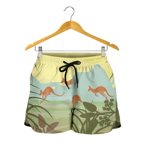 Short - Kangaroo Short Uluru Landscape Art - Women - Vibe Hoodie