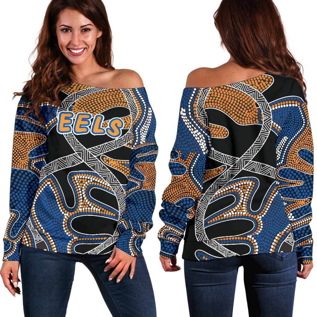 Parramatta Off Shoulder Sweater Eels Indigenous Version - Vibe Hoodie
