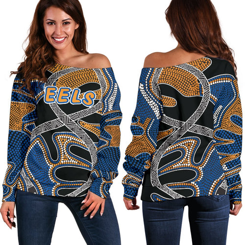 Parramatta Off Shoulder Sweater Eels Indigenous Version - Vibe Hoodie