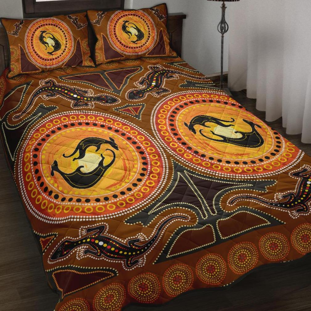 aboriginal-quilt-cover-set-lizard-kangaroo-dot-patterns