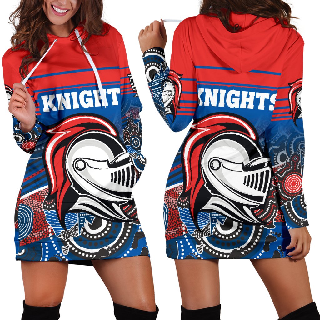 knights-womens-hoodie-dress-newcastle-aboriginal-horizontal-style