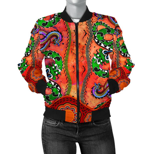 aboriginal-womens-bomber-jacket-aussie-indigenous-patterns-orange