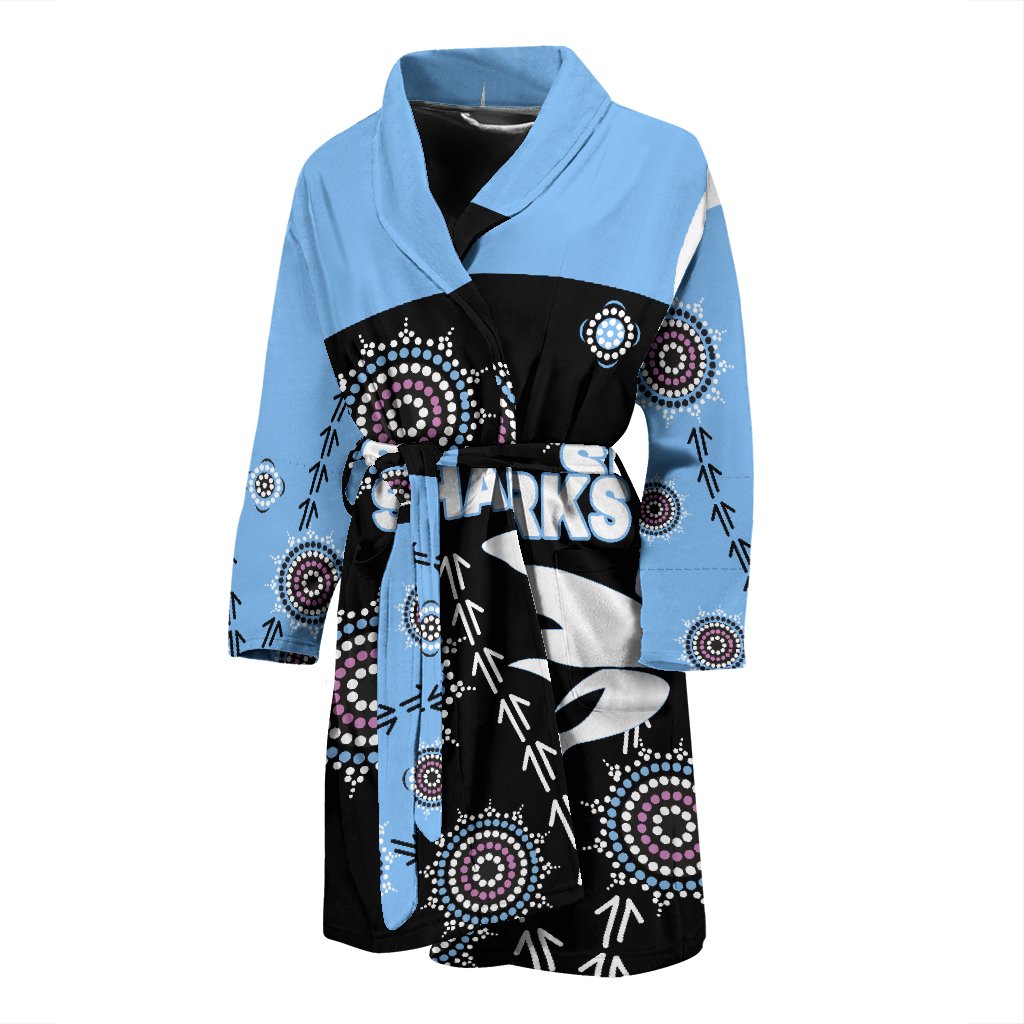 cronulla-mens-bath-robe-sharks-simple-indigenous-black