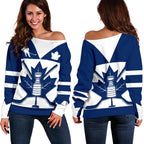 Canada Hockey Maple Leaf Champion Off Shoulder Sweater - Vibe Hoodie