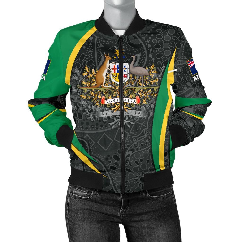 aboriginal-bomber-jacket-women-australia-coat-of-arms-aussie-spirit-green