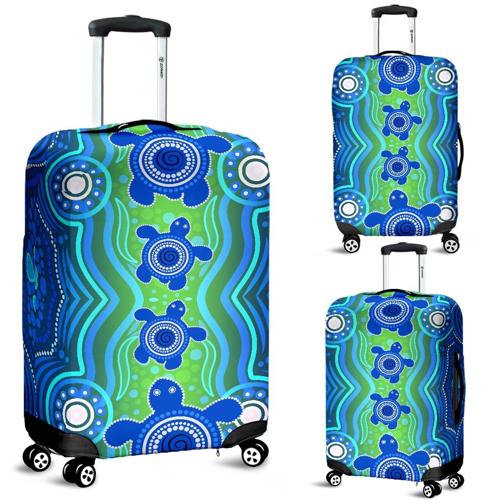 1staustrali-aboriginal-luggage-covers-aboriginal-turtle-family