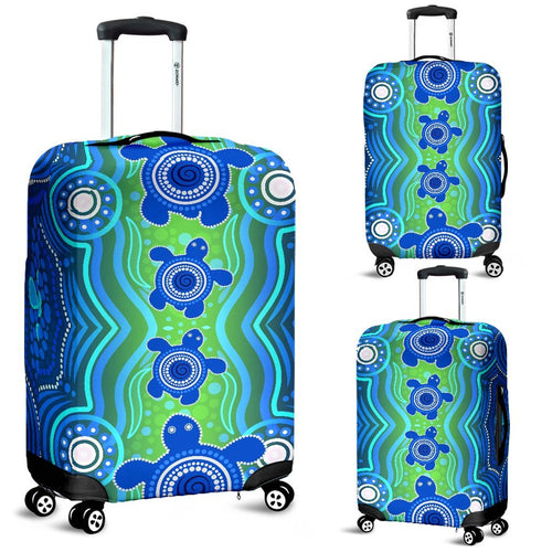 1staustrali-aboriginal-luggage-covers-aboriginal-turtle-family