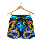 Aboriginal Women's Shorts - Indigenous Crocodile - Vibe Hoodie
