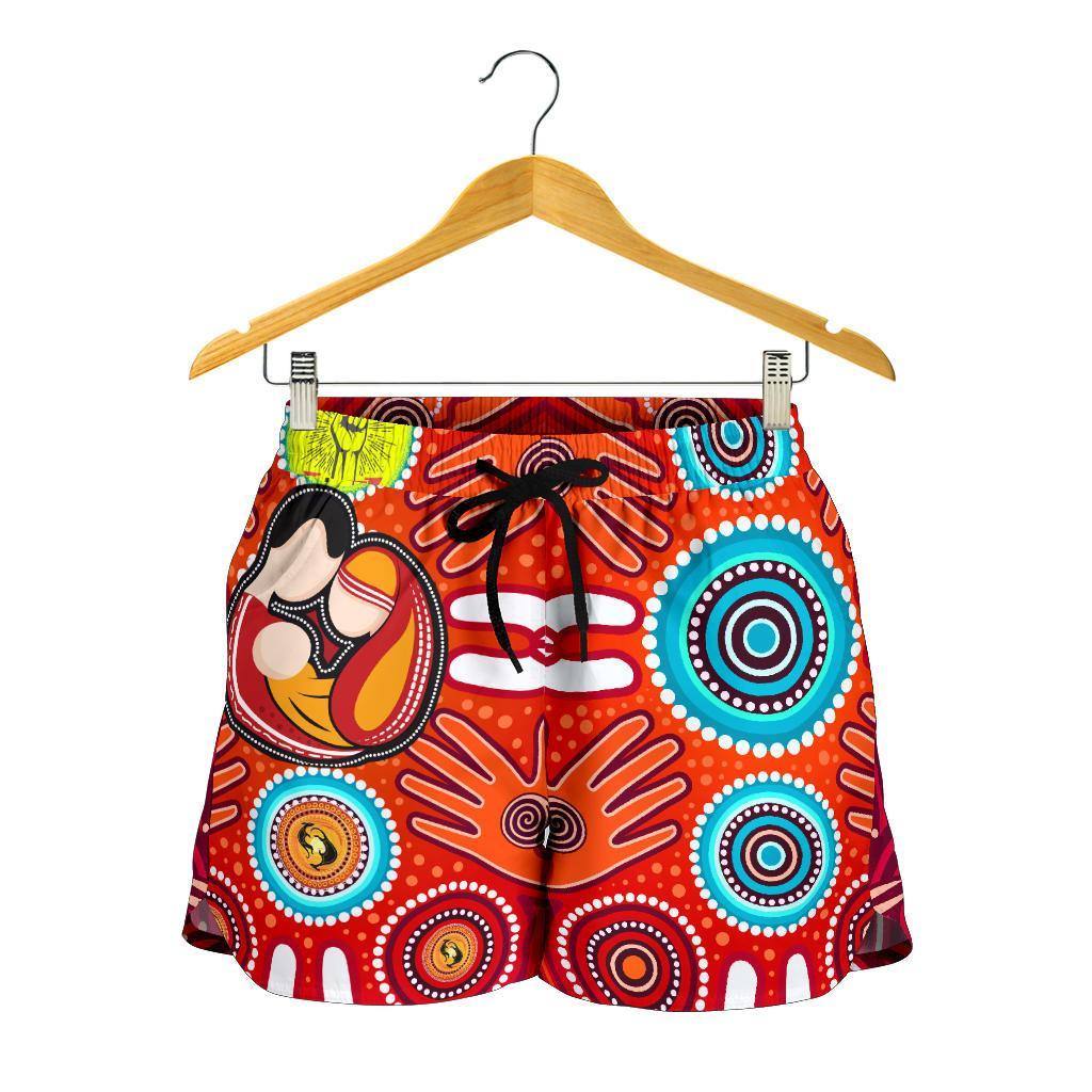 Shorts - Aboriginal Family With Dot Painting art - Vibe Hoodie