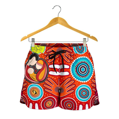 Shorts - Aboriginal Family With Dot Painting art - Vibe Hoodie