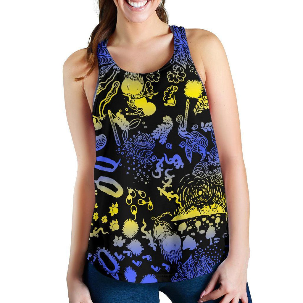 Racerback Tank - Australian Aboriginal Golden Wattle - Women - Vibe Hoodie