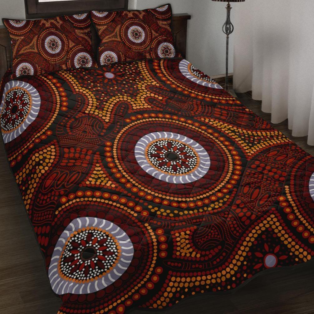 aboriginal-quilt-bed-set-aboriginal-human-dot-painting-art