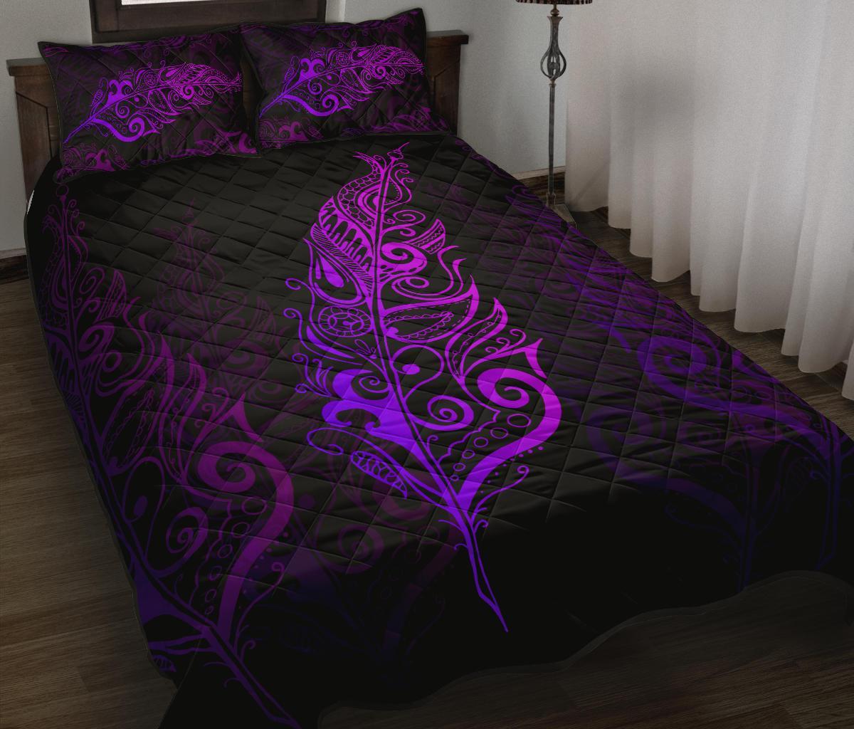 light-silver-fern-new-zealand-quilt-bed-set-purple