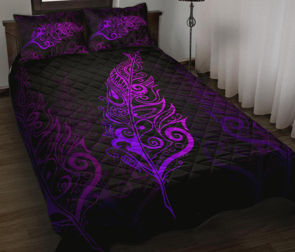 light-silver-fern-new-zealand-quilt-bed-set-purple