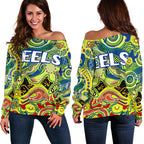 Parramatta Women's Off Shoulder Sweater Eels Unique Indigenous - Vibe Hoodie