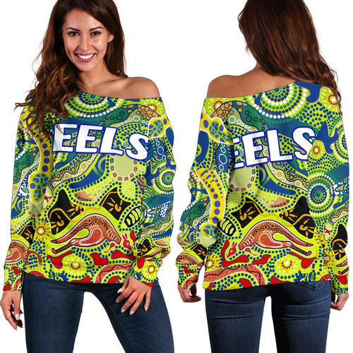 Parramatta Women's Off Shoulder Sweater Eels Unique Indigenous - Vibe Hoodie