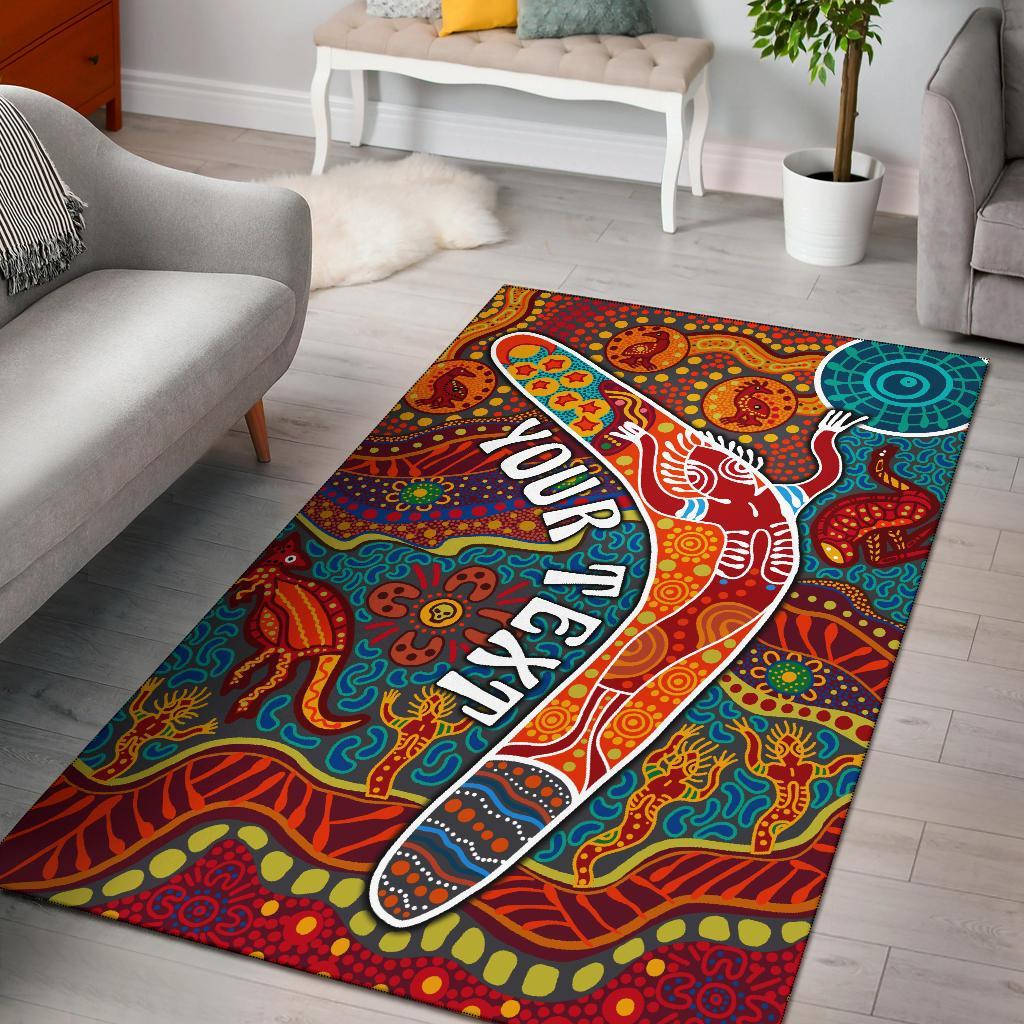 aboriginal-personalised-area-rug-indigenous-boomerang