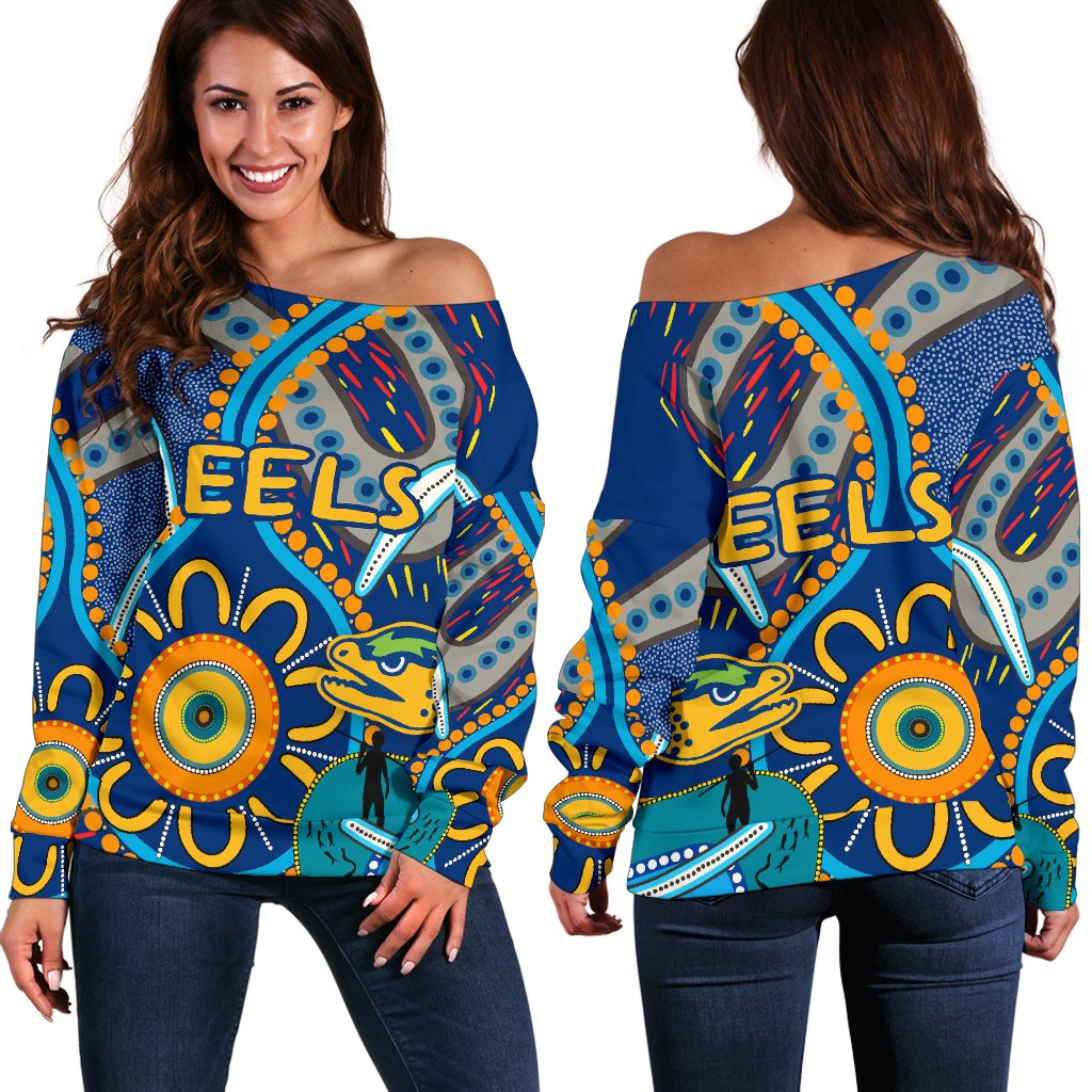 Parramatta Off Shoulder Sweater Eels Indigenous - Vibe Hoodie
