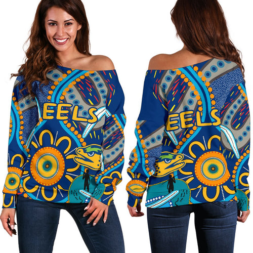 Parramatta Off Shoulder Sweater Eels Indigenous - Vibe Hoodie