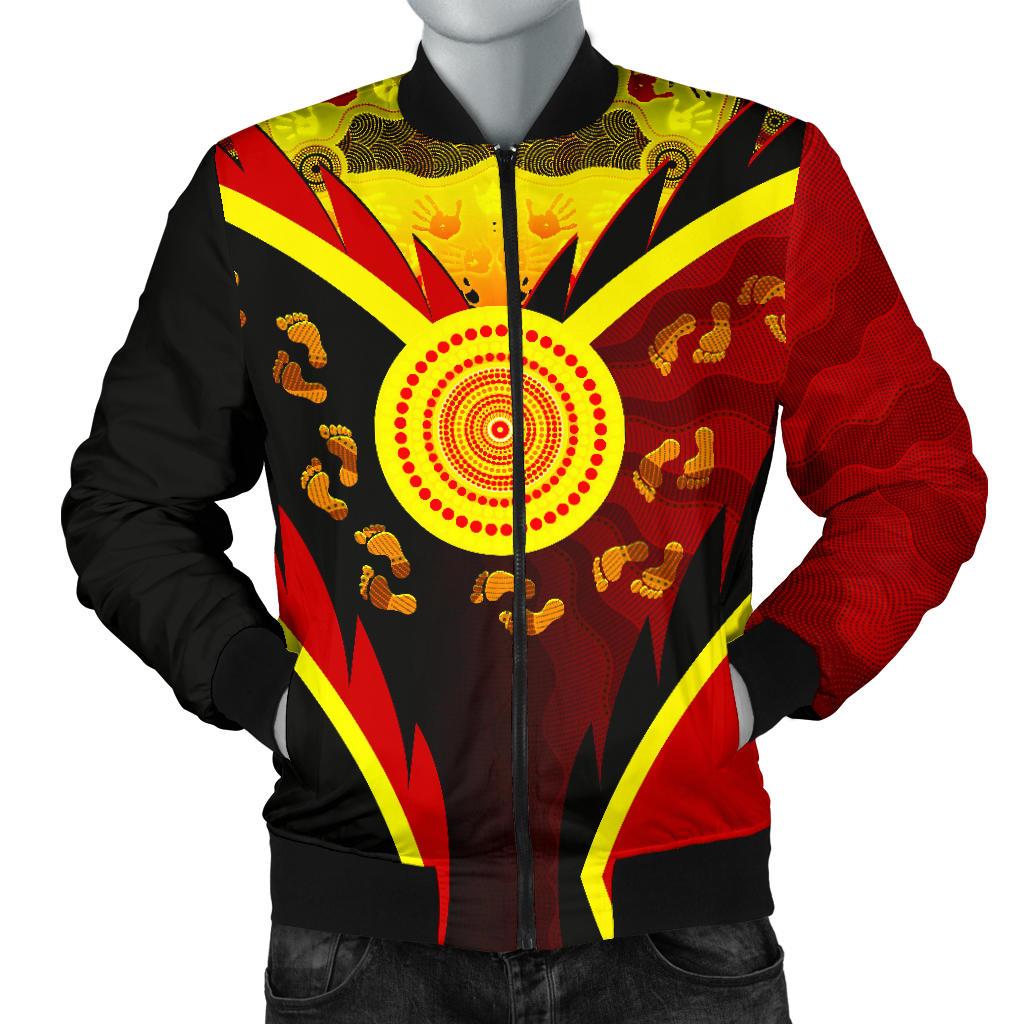 aboriginal-mens-bomber-jacket-indigenous-flag-with-footprint-hand-art