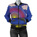 aboriginal-womens-bomber-jacket-sunset-over-the-sea-and-kangaroo-dot-painting