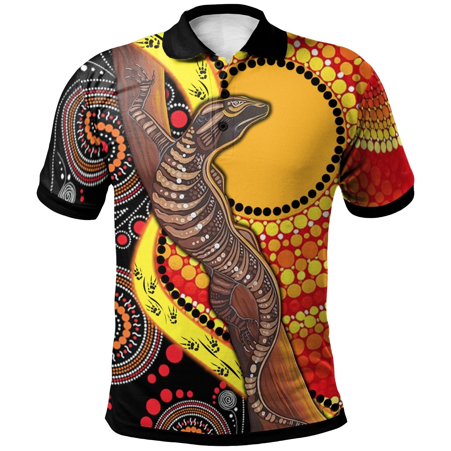 polo-shirt-australian-aboriginal-dot-painting-sun-and-lizard