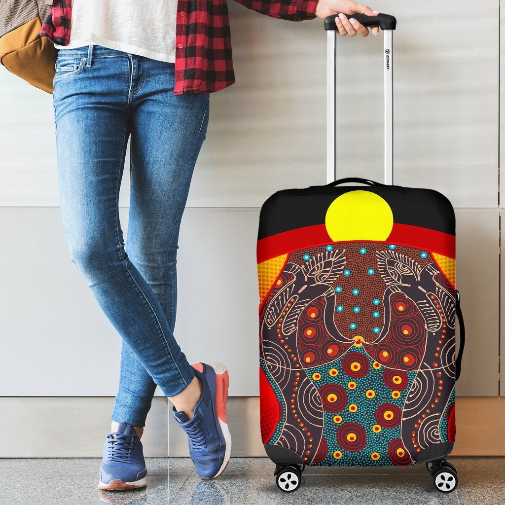 luggage-cover-aboriginal-sublimation-dot-pattern-style-red