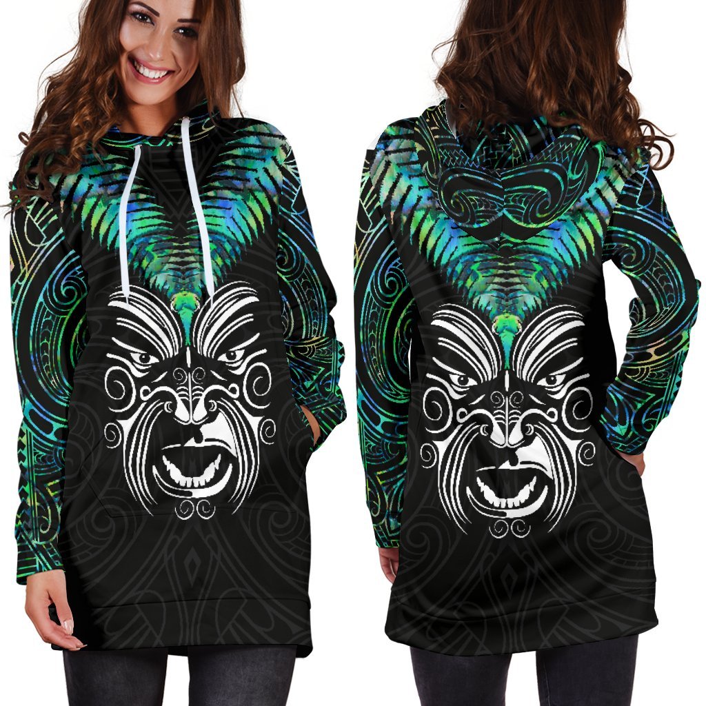 new-zealand-maori-moko-womens-hoodie-dress-paua-shell