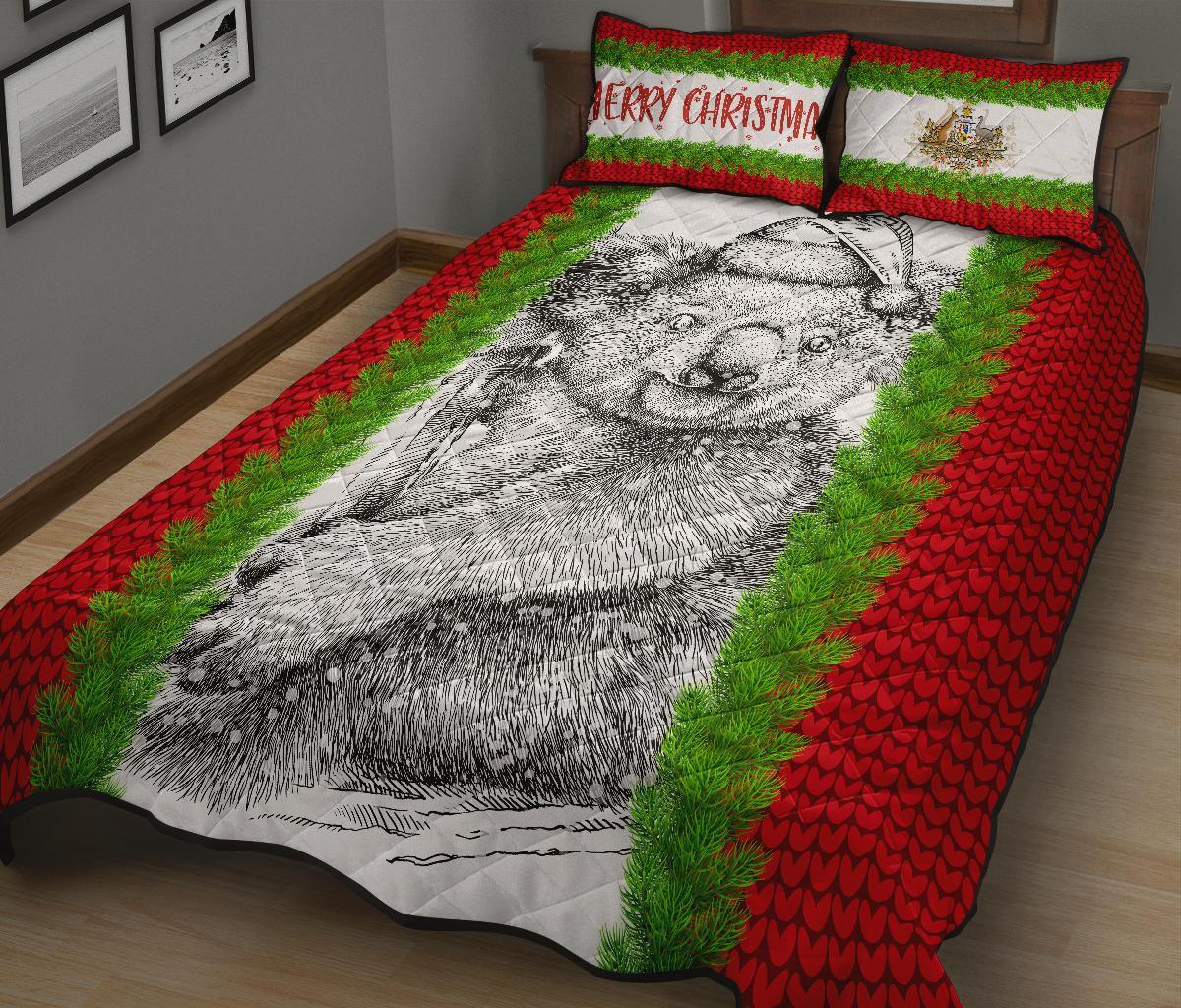 christmas-quilt-bed-set-merry-christmas-koala