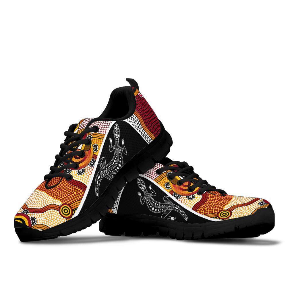 aboriginal-sneakers-lizard-boomerang-patterns-aboriginal-dot-shoes