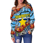 Cowboys Indigenous Off Shoulder Sweater - Vibe Hoodie