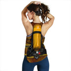 Canada Women'S Racerback Tank - Canadian Firefighter 3D - Vibe Hoodie