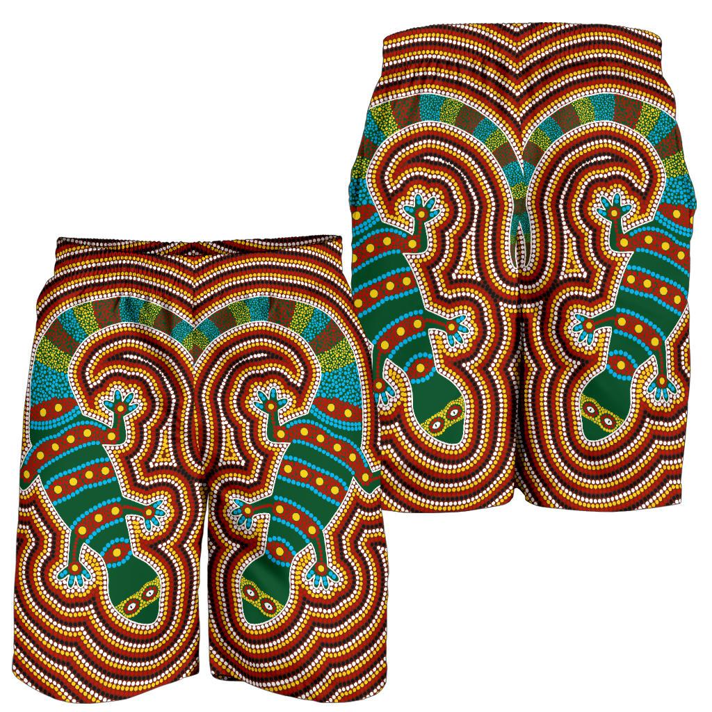 aboriginal-mens-shorts-lizard-dot-painting-patterns