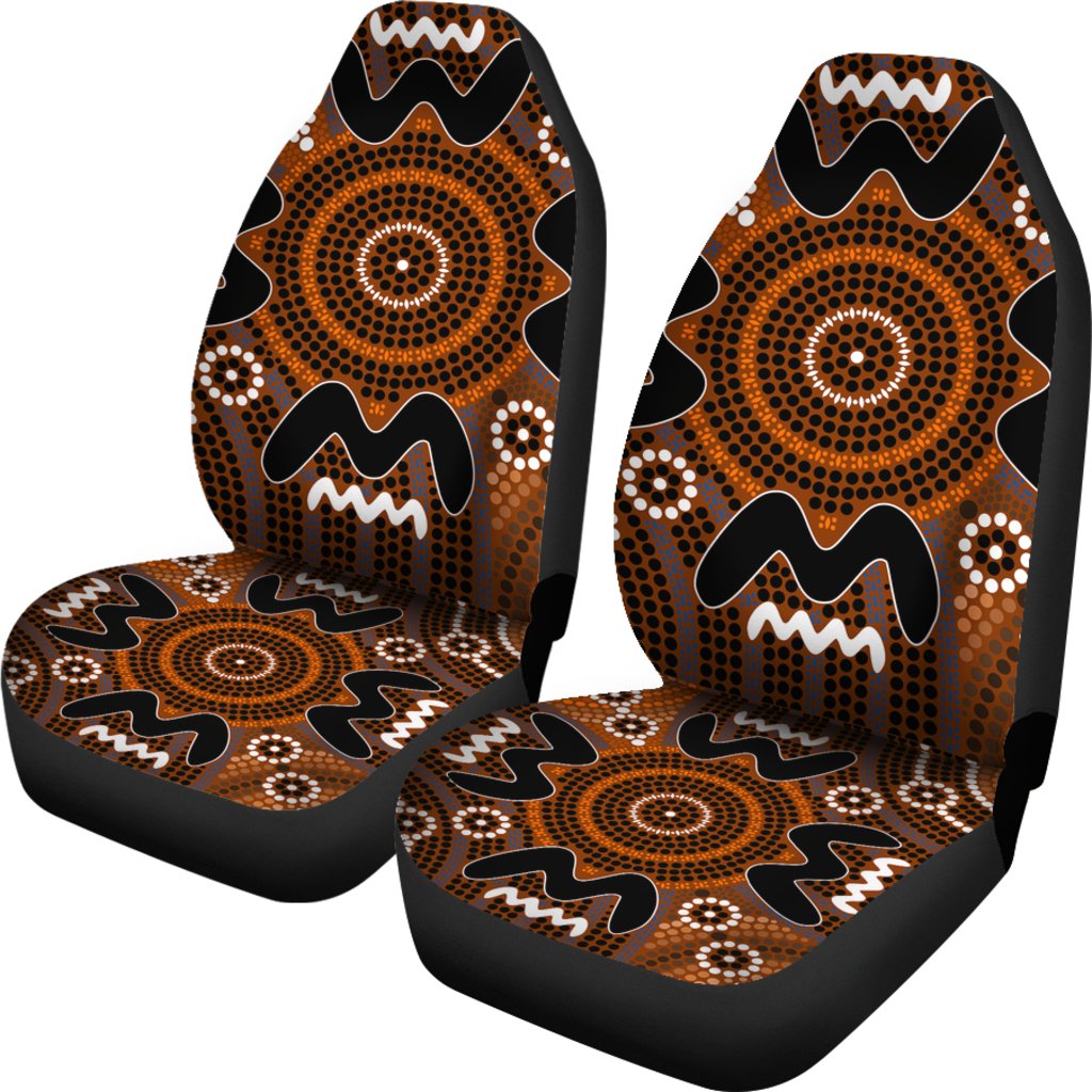 aboriginal-car-seat-cover-boomerang-dot-painting-circle-patterns-flowers