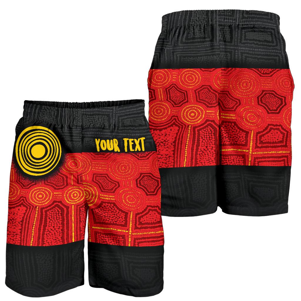 personalised-aboriginal-mens-shorts-aussie-indigenous-flag