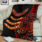 aboriginal-premium-blanket-aboriginal-boomerangs-with-dot-painting-pattern