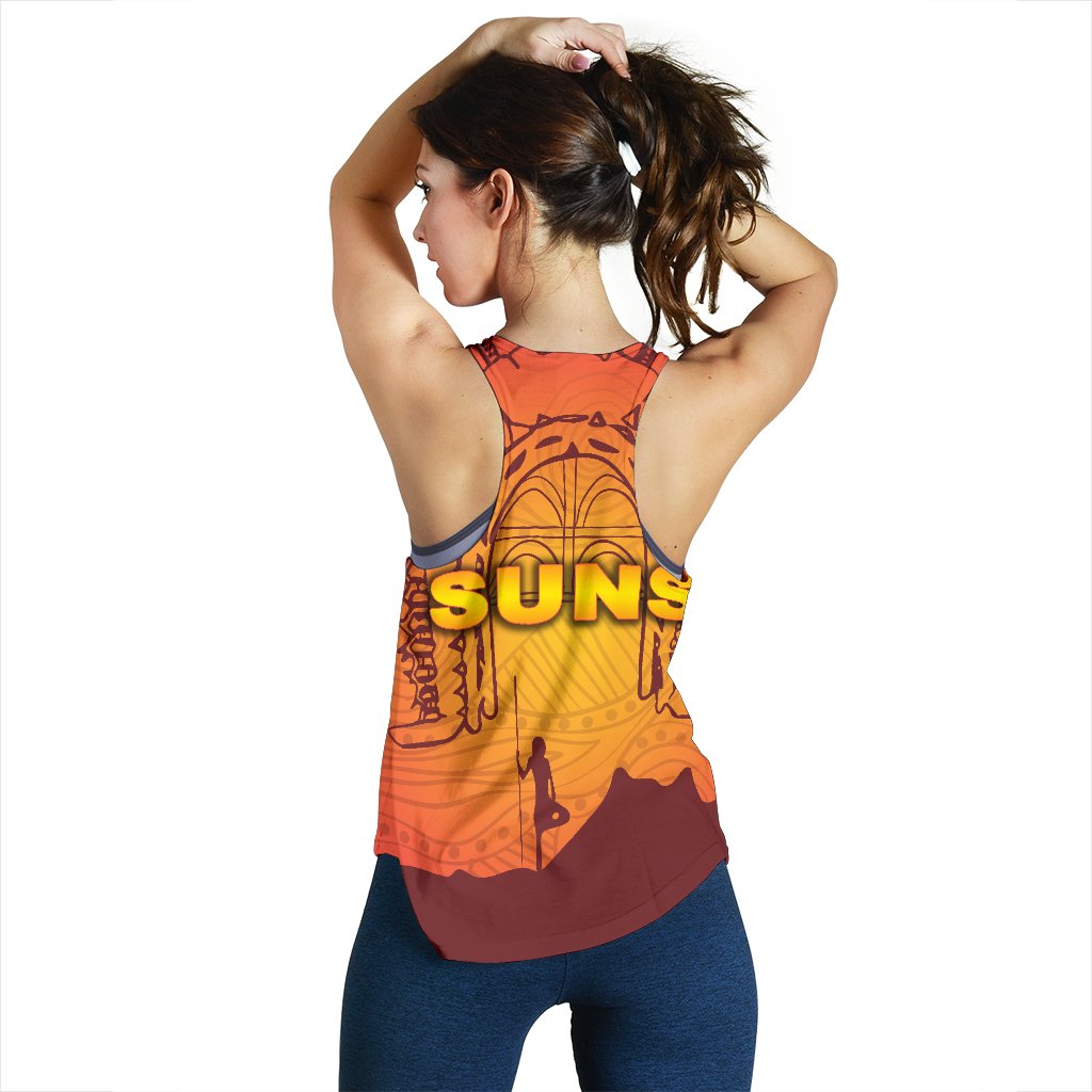 Gold Coast Women Racerback Tank Suns Simple Indigenous - Vibe Hoodie