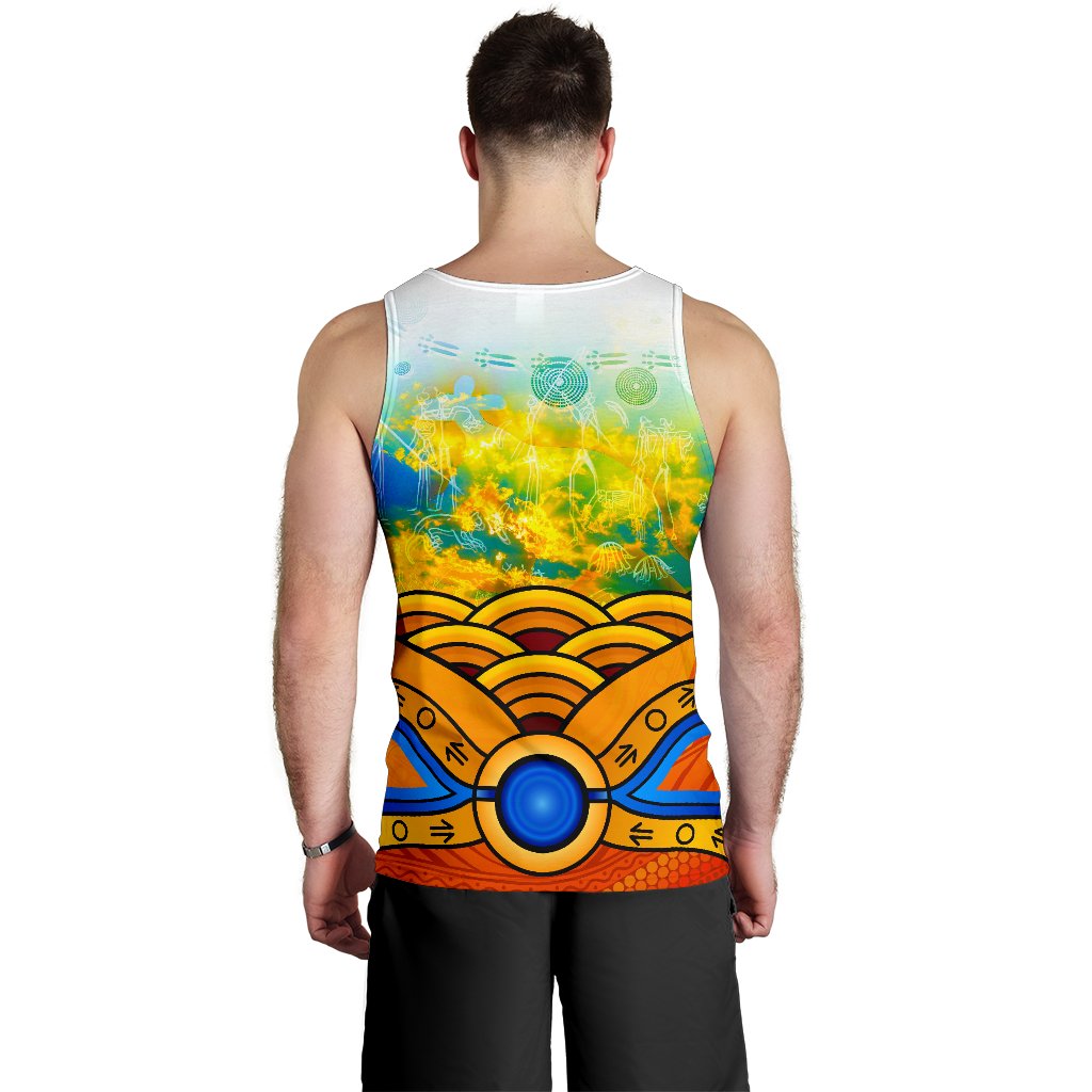 aboriginal-mens-tank-top-australia-kangaroo-sky