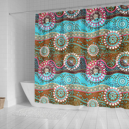 shower-curtain-aboriginal-dot-painting-curtain-color
