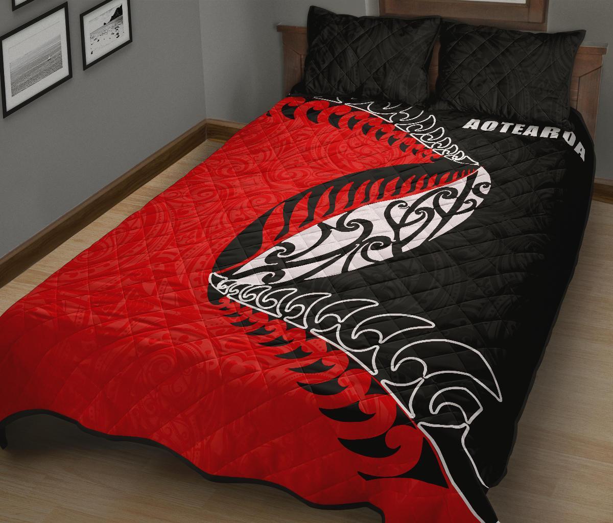 aotearoa-rugby-fern-quilt-bed-set-red