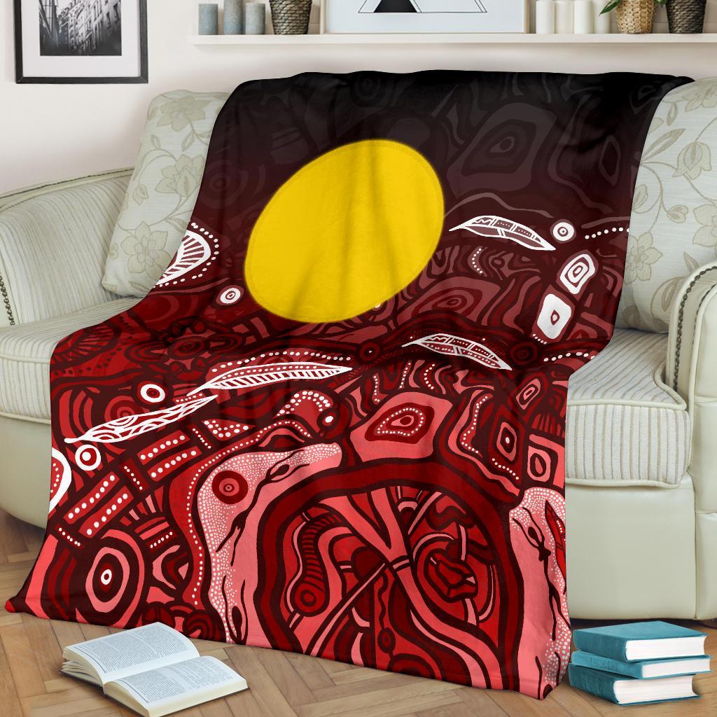 aboriginal-premium-blanket-red-landscape