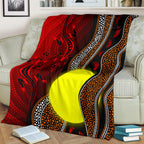 aboriginal-premium-blanket-aboriginal-flag-lizard-dot-painting-style