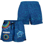 Naidoc Sharks Women Shorts Cronulla Aboriginal Style - Vibe Hoodie